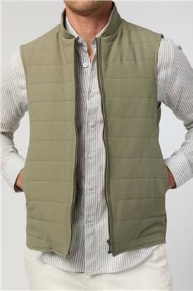  Olive Zip Through Gilet