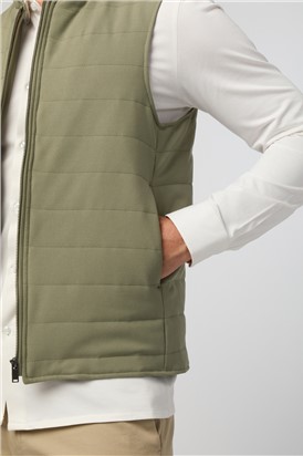  Olive Zip Through Gilet