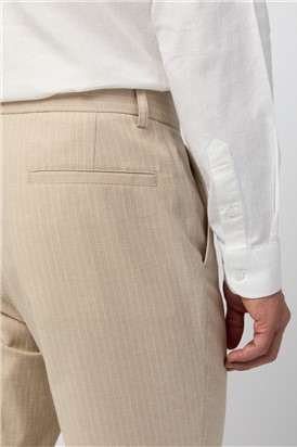  Oatmeal Striped Trousers