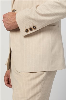  Oatmeal Striped Blazer