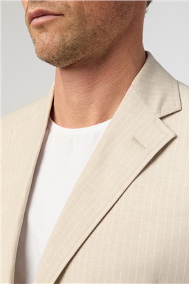  Oatmeal Striped Blazer
