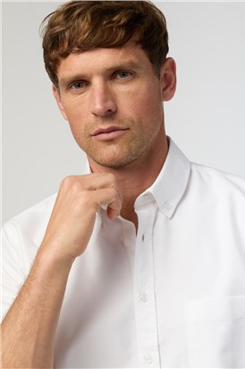  White Oxford Short Sleeve Shirt
