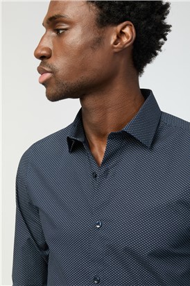 Slim Fit Diamond Print Shirt