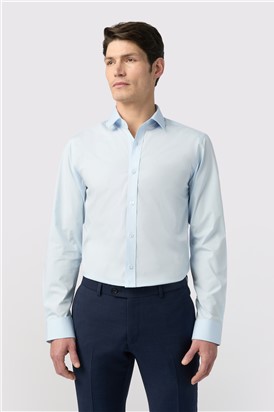  Slim Fit Blue Stretch Shirt