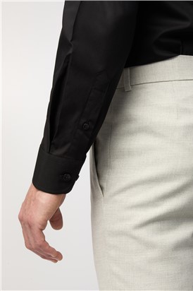  Slim Fit Black Stretch Shirt