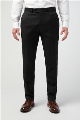  Tailored Fit Italian Super 110's Black Twill Waistcoat