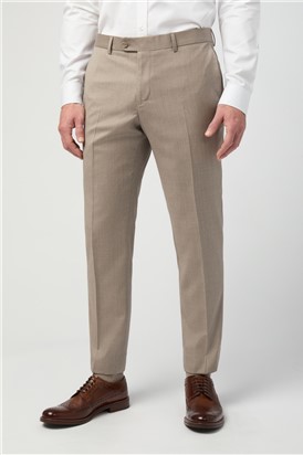  Tailored Fit Italian Super 110's Stone Twill Waistcoat