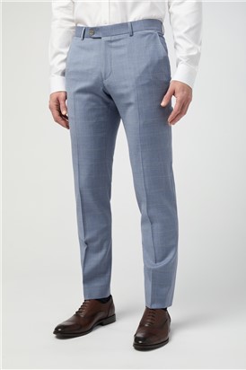  Tailored Fit Italian Blue Windowpane Waistcoat