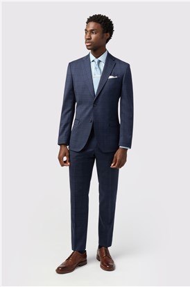  Tailored Fit Italian Ink Check Waistcoat