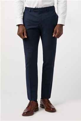 Tailored Fit Performance Navy Texture Suit