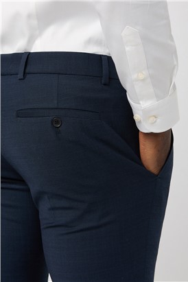  Tailored Fit Performance Navy Texture Suit