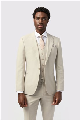  Tailored Fit Stone Linen Suit