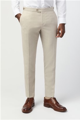  Tailored Fit Stone Linen Suit