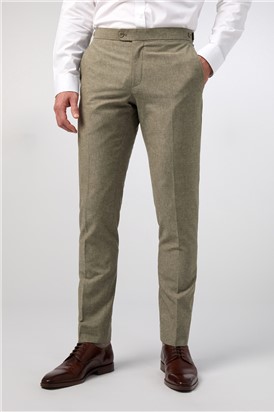  Slim Fit Sage Linen Waistcoat