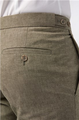  Slim Fit Sage Linen Waistcoat