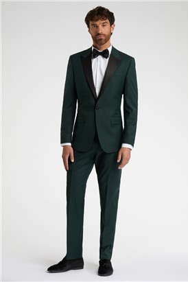  Tailored Fit Green Tuxedo Trousers