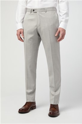  Tailored Fit Italian Grey Twill Trousers