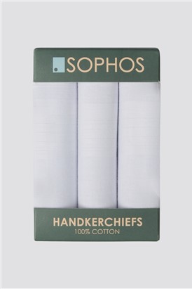  White 3 Pack Hankie