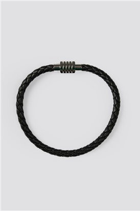 Black Leather Bracelet