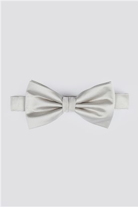  Silver Satin Bow Tie