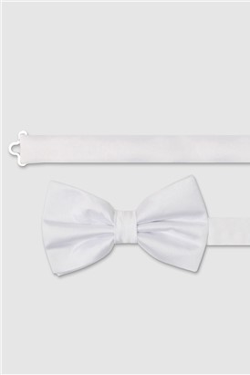 Limehaus White Satin Bow Tie