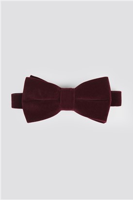  Burgundy Velvet Bow Tie