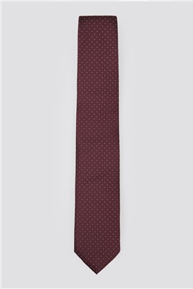  Burgundy and Gold Polka Dot Tie