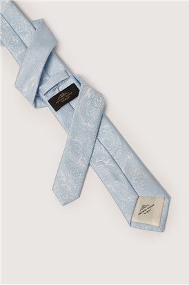  Light Blue Paisley Pocket Square