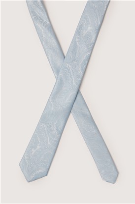  Light Blue Paisley Pocket Square