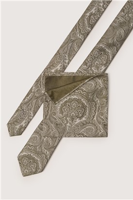 Sea Green Paisley Tie