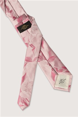  Pink Summer Floral Tie
