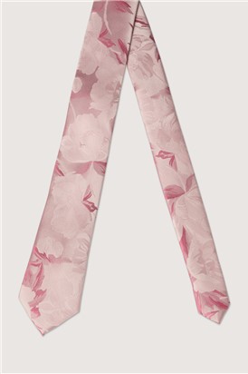  Pink Summer Floral Tie