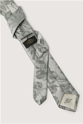  Green Summer Floral Tie
