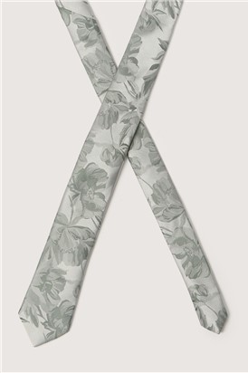  Green Summer Floral Tie