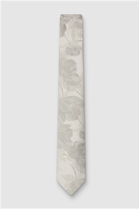 Antique Rogue Silver Summer Floral Tie