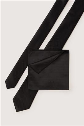  Black Textured Tie