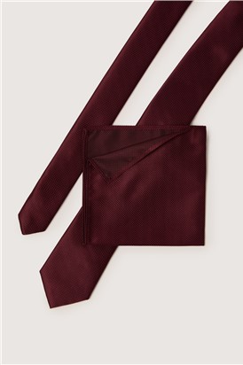 Burgundy Textured Pocket Square