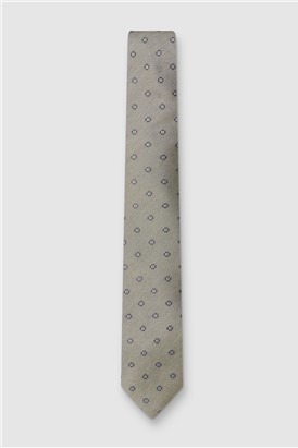  Sage Daisy Jacquard Silk Tie