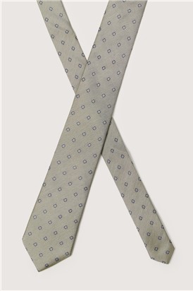  Sage Daisy Jacquard Silk Tie