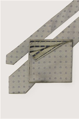  Sage Daisy Jacquard Silk Tie