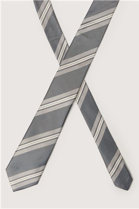  Navy Multi Stripe Silk Tie