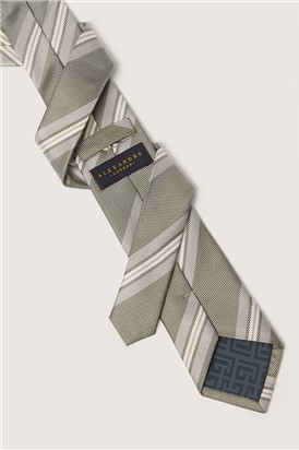  Sage Multi Stripe Silk Tie
