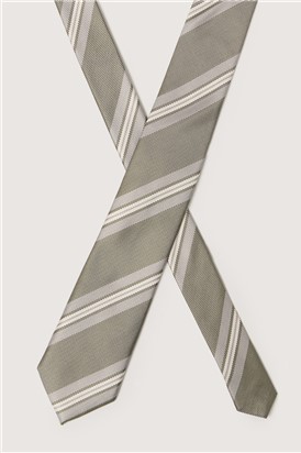  Sage Multi Stripe Silk Tie