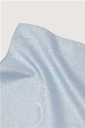  Light Blue Paisley Pocket Square