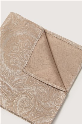  Champagne Paisley Pocket Square