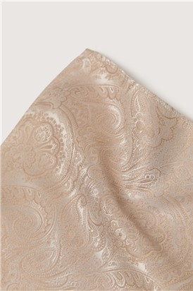  Champagne Paisley Pocket Square