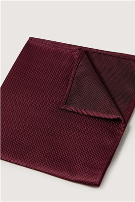  Burgundy Textured Pocket Square