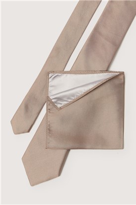  Taupe Silk Pocket Square