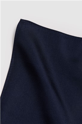  Navy Silk Pocket Square