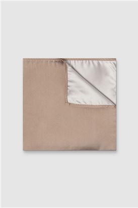  Taupe Silk Pocket Square